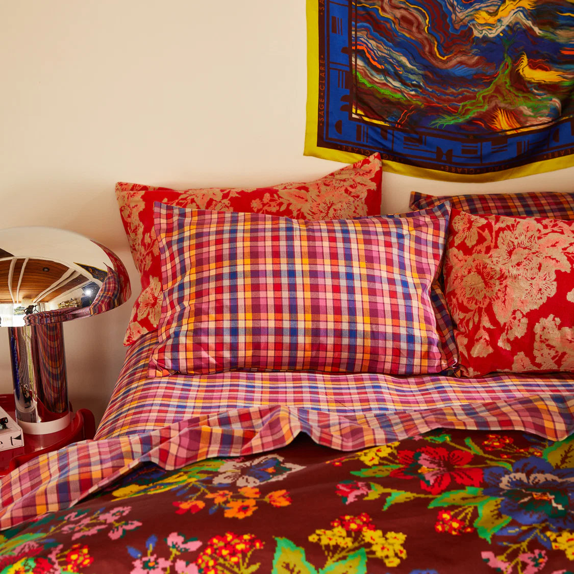 Stela Cotton Pillowcase Set Pansy - Standard