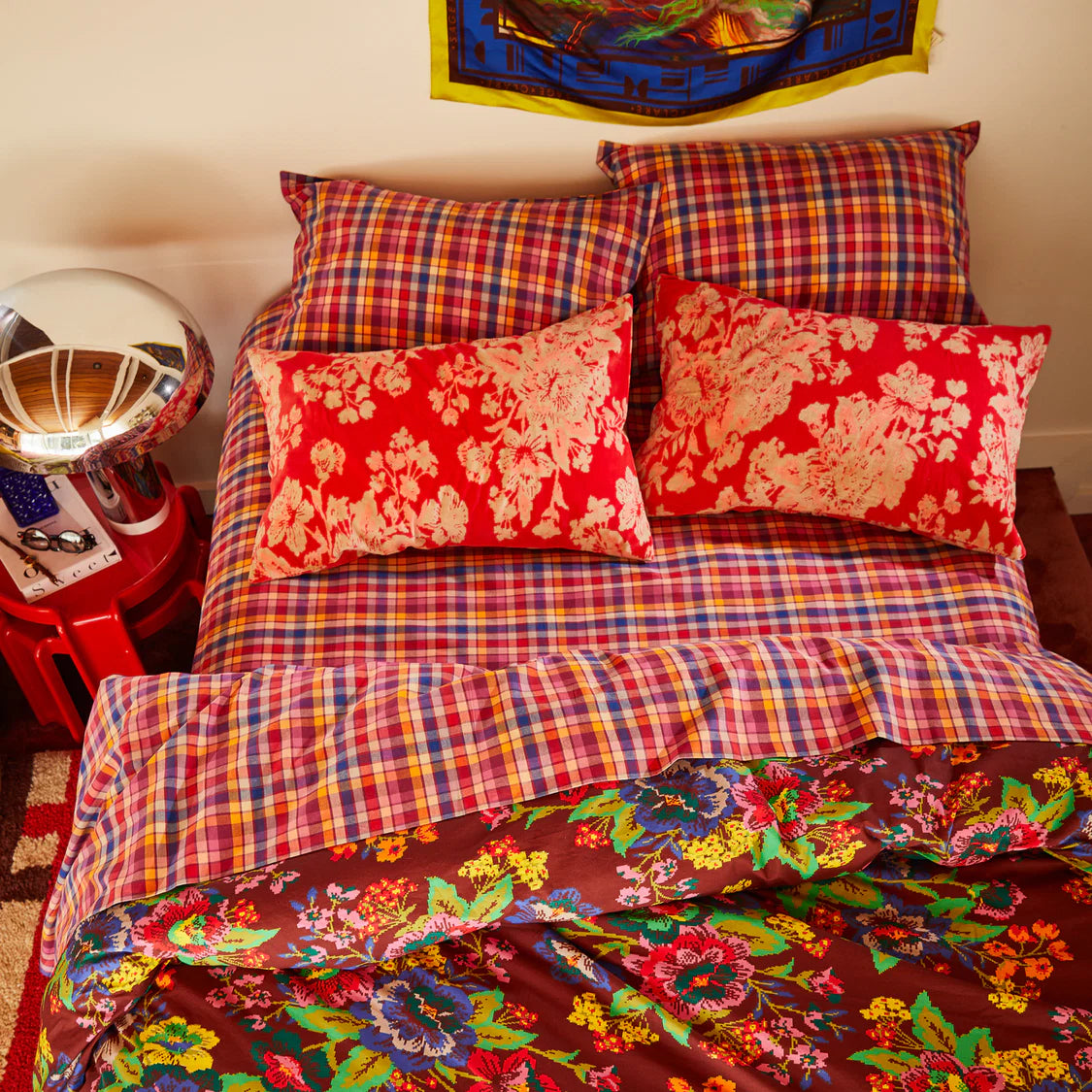 Stela Cotton Pillowcase Set Pansy - Standard