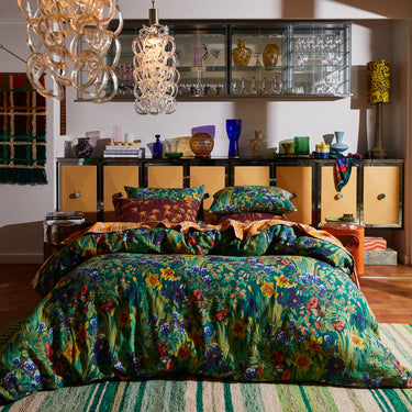 Babette Linen Quilt Cover Verdant - King