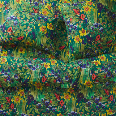 Babette Linen Quilt Cover Verdant - King