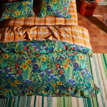 Babette Linen Quilt Cover Verdant - King