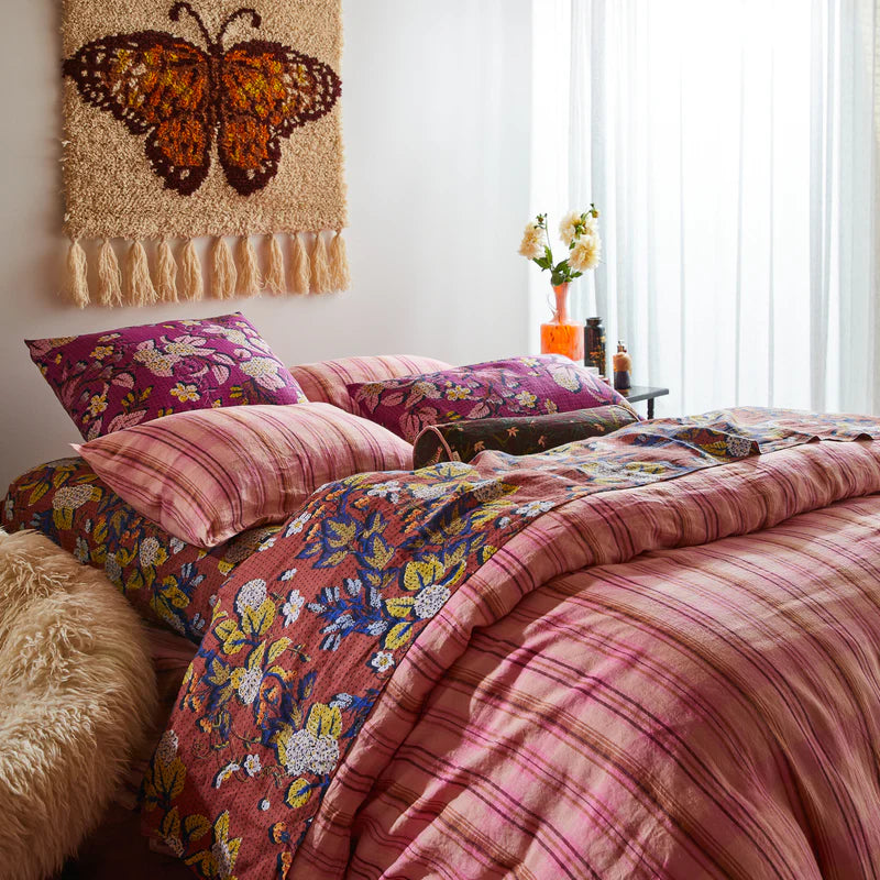 Nicolette Linen Quilt Cover - Poudre