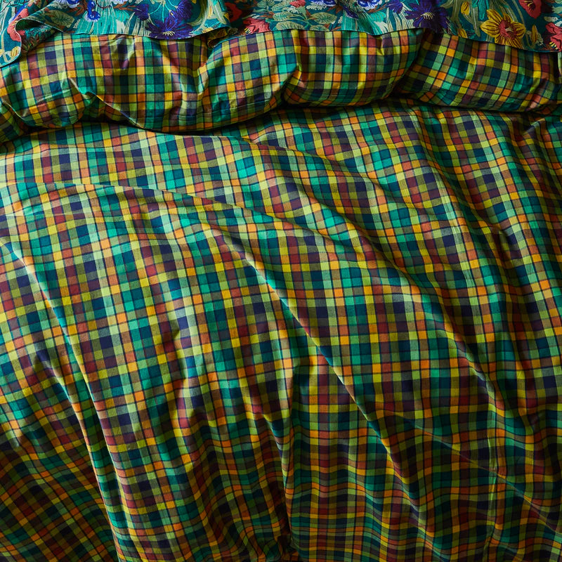 Stela Cotton Quilt Cover - Spring Green