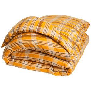 Nicolette Linen Quilt Cover - Marigold - Sage x Clare