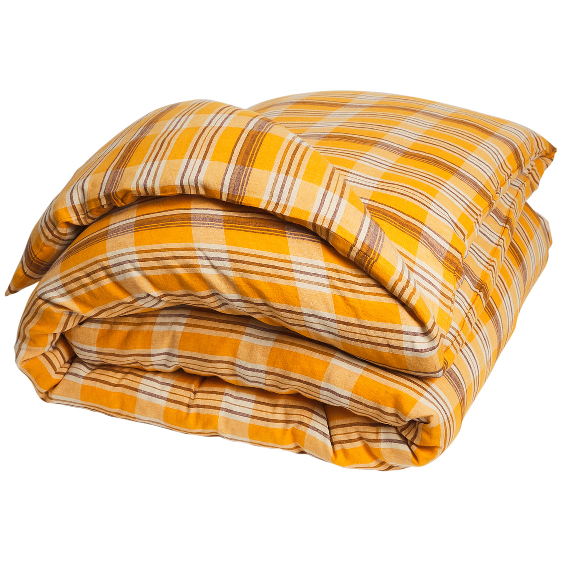Nicolette Linen Quilt Cover - Marigold - Sage x Clare