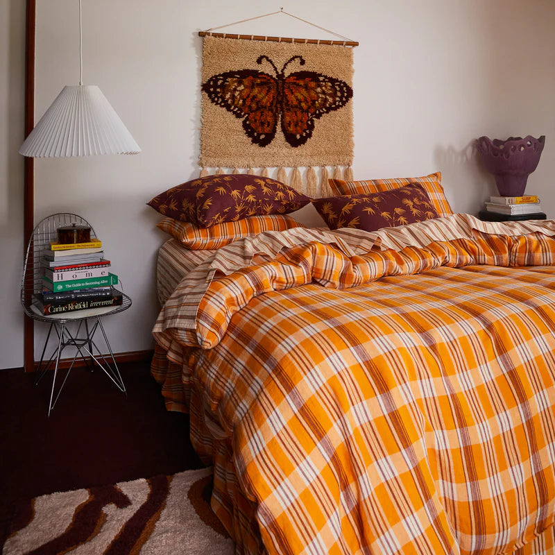 Nicolette Linen Quilt Cover - Marigold