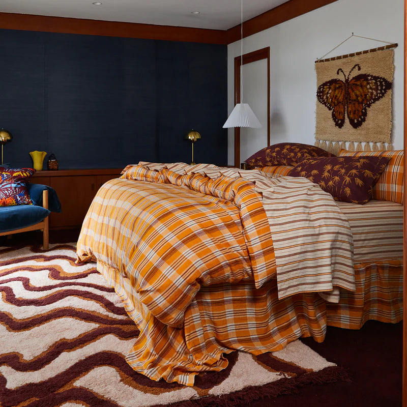 Nicolette Linen Quilt Cover - Marigold