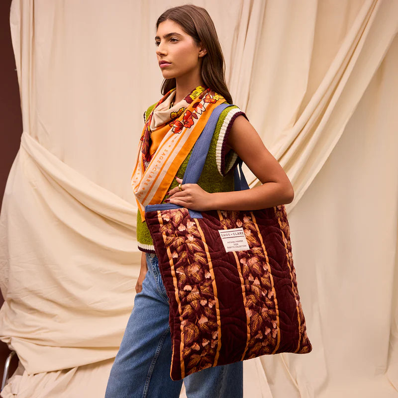 Agata Velvet Tote Bag