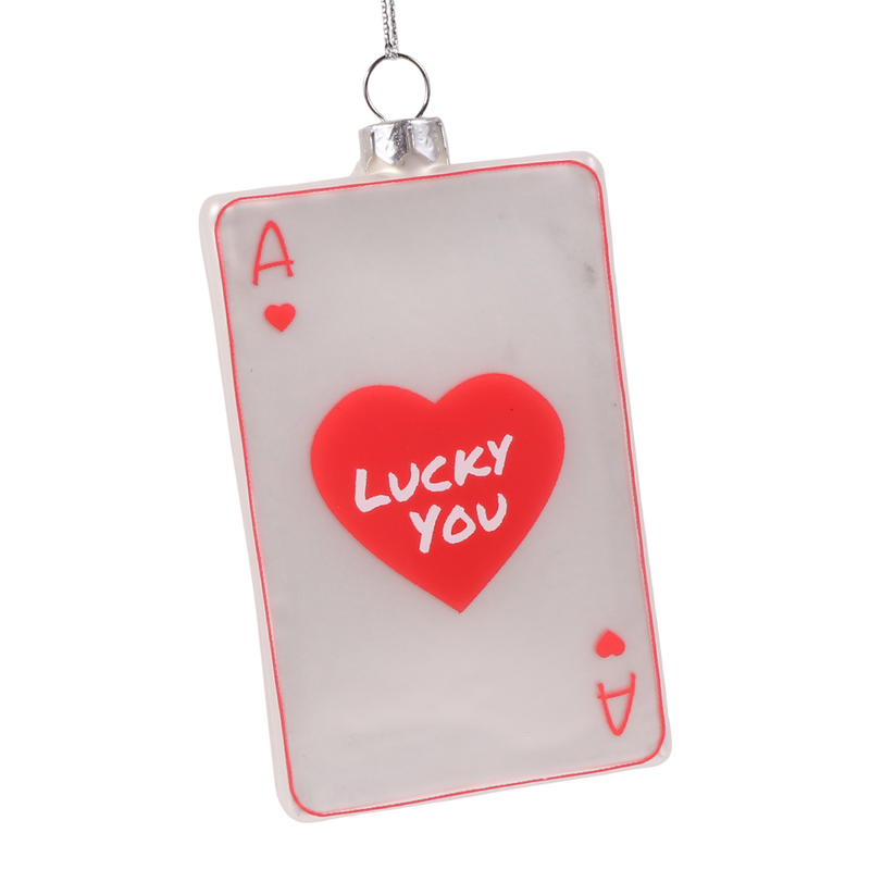 Playing Card Glass Decoration