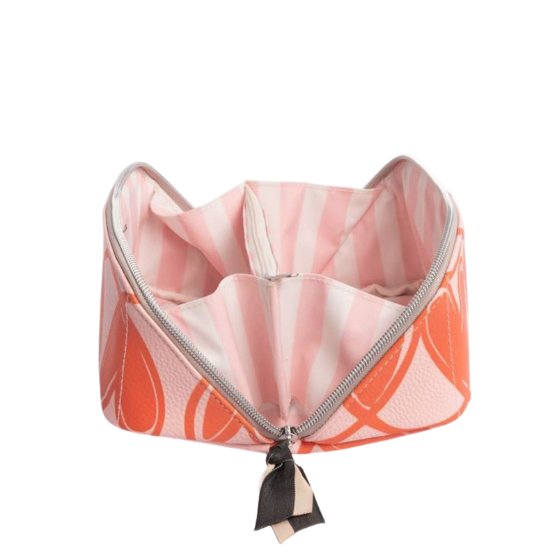 Pink Linked Hearts - Diagonal Cosmetic Bag