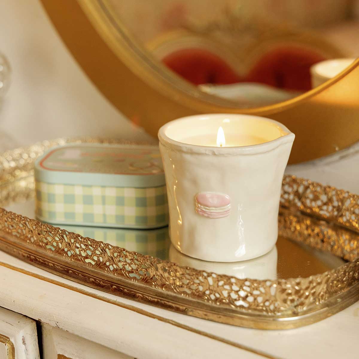 Bistro Ceramic Candle - Macaron 226g