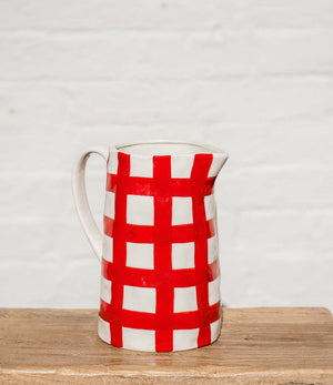 Medium Jug - Red Gingham