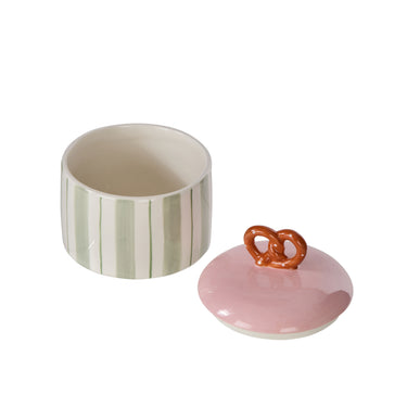 Pierre Pretzel Stripe Cannister Multi Coloured