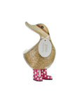 DCUK NATURAL WELLY DUCKY SPOTTY NATURAL