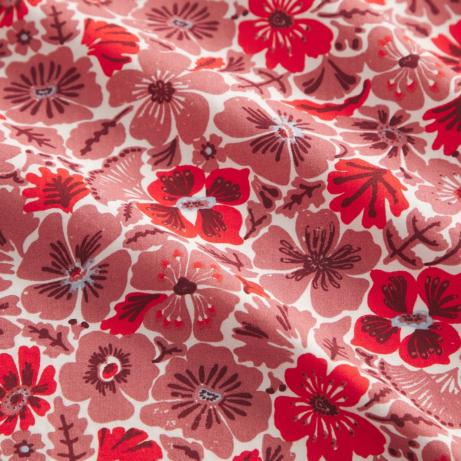 Magnolia Cotton Sheets - Poppy Flat Sheet