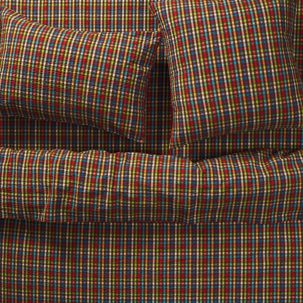 June Cotton Seersucker Sheets Flat Sheet