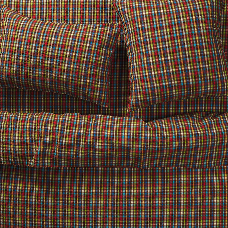 June Cotton Seersucker Sheets Flat Sheet