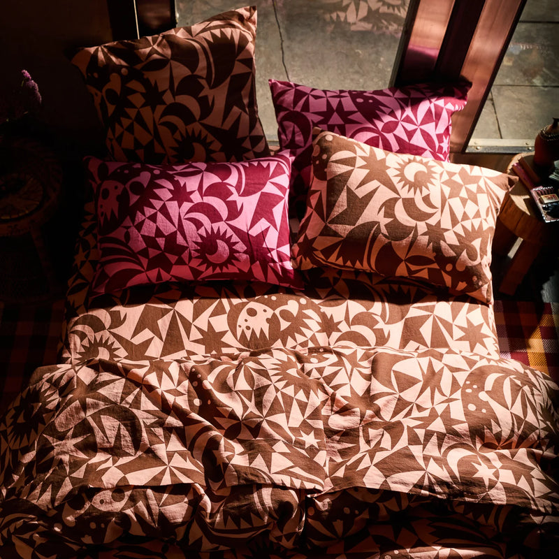 Nora Linen Sheets - Carnelian Flat Sheet