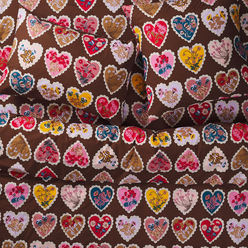Loretta Cotton Sheets - Umber Flat Sheet