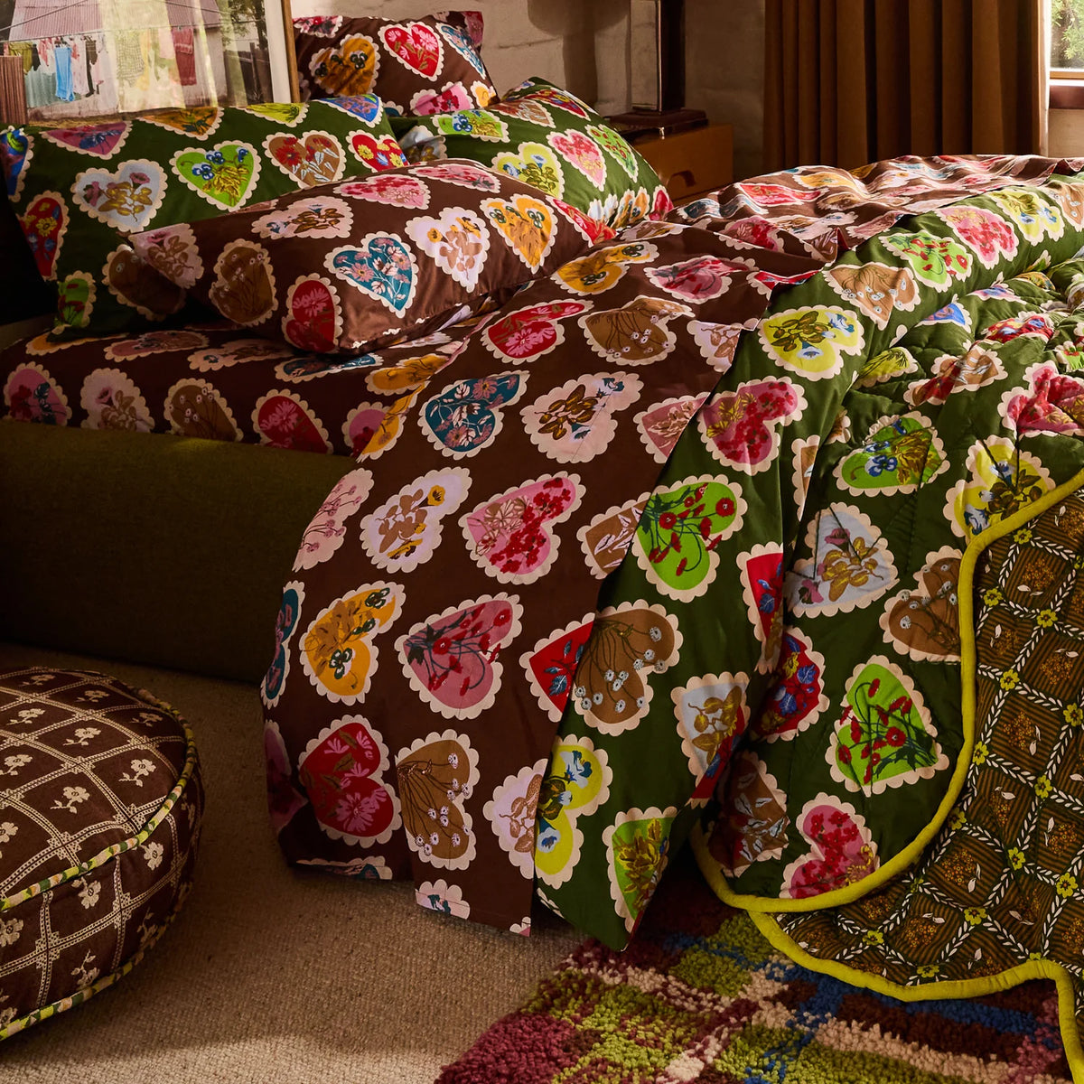Loretta Cotton Sheets - Umber Fitted Sheet