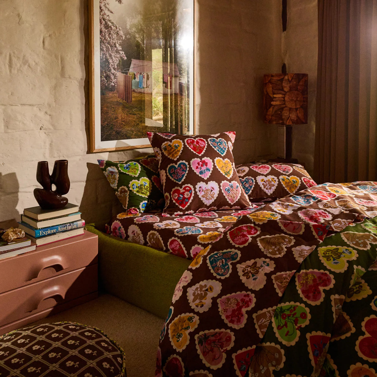 Loretta Cotton Sheets - Umber Fitted Sheet