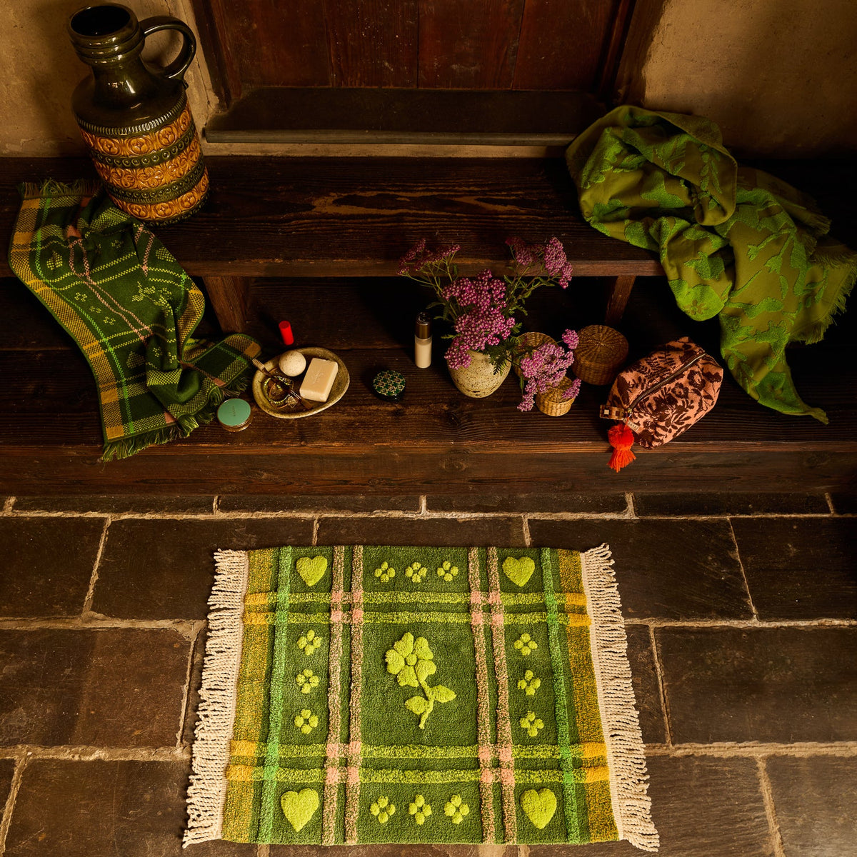 Josephine Hand Towel - Hunter Green