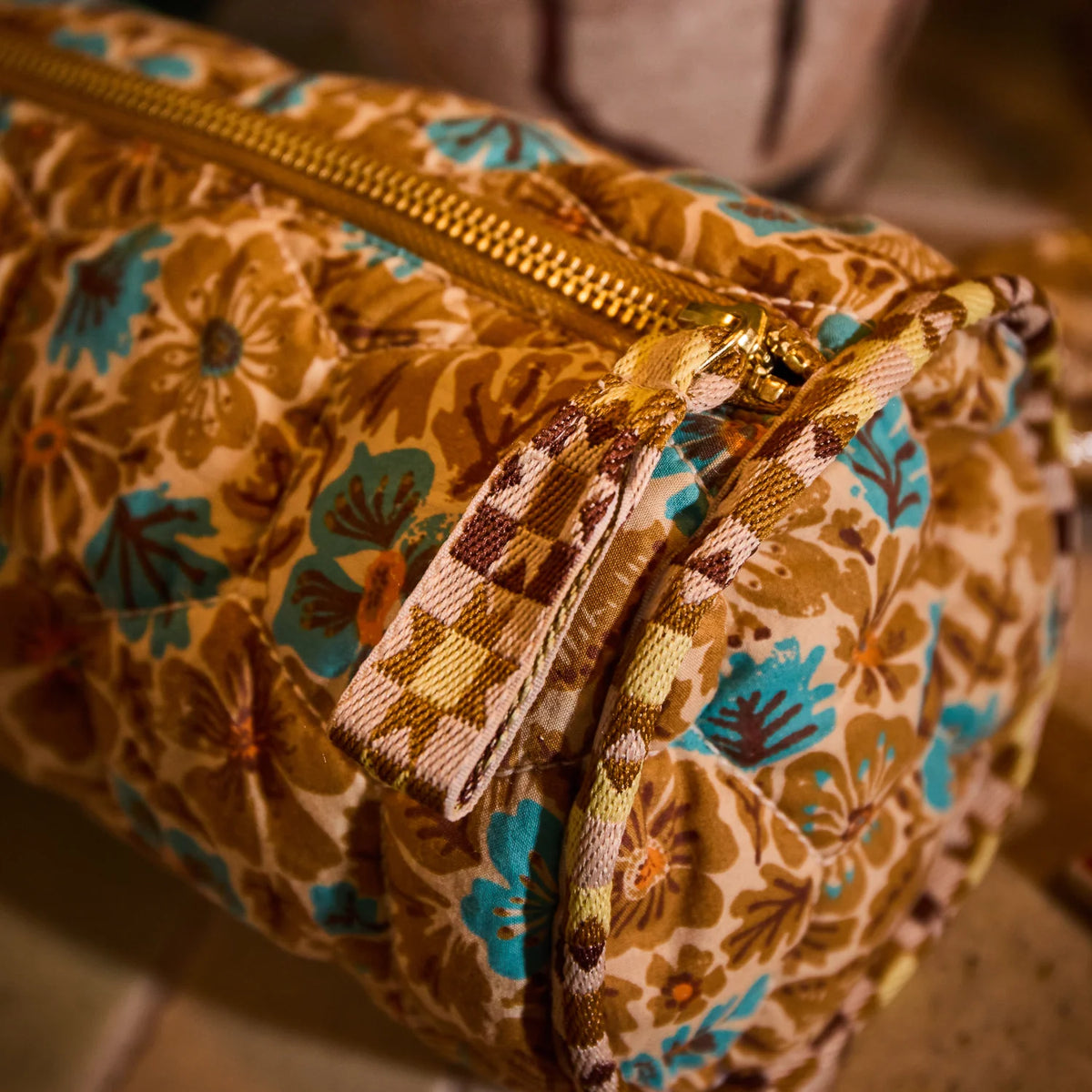 Magnolia Makeup Bag - Turquoise