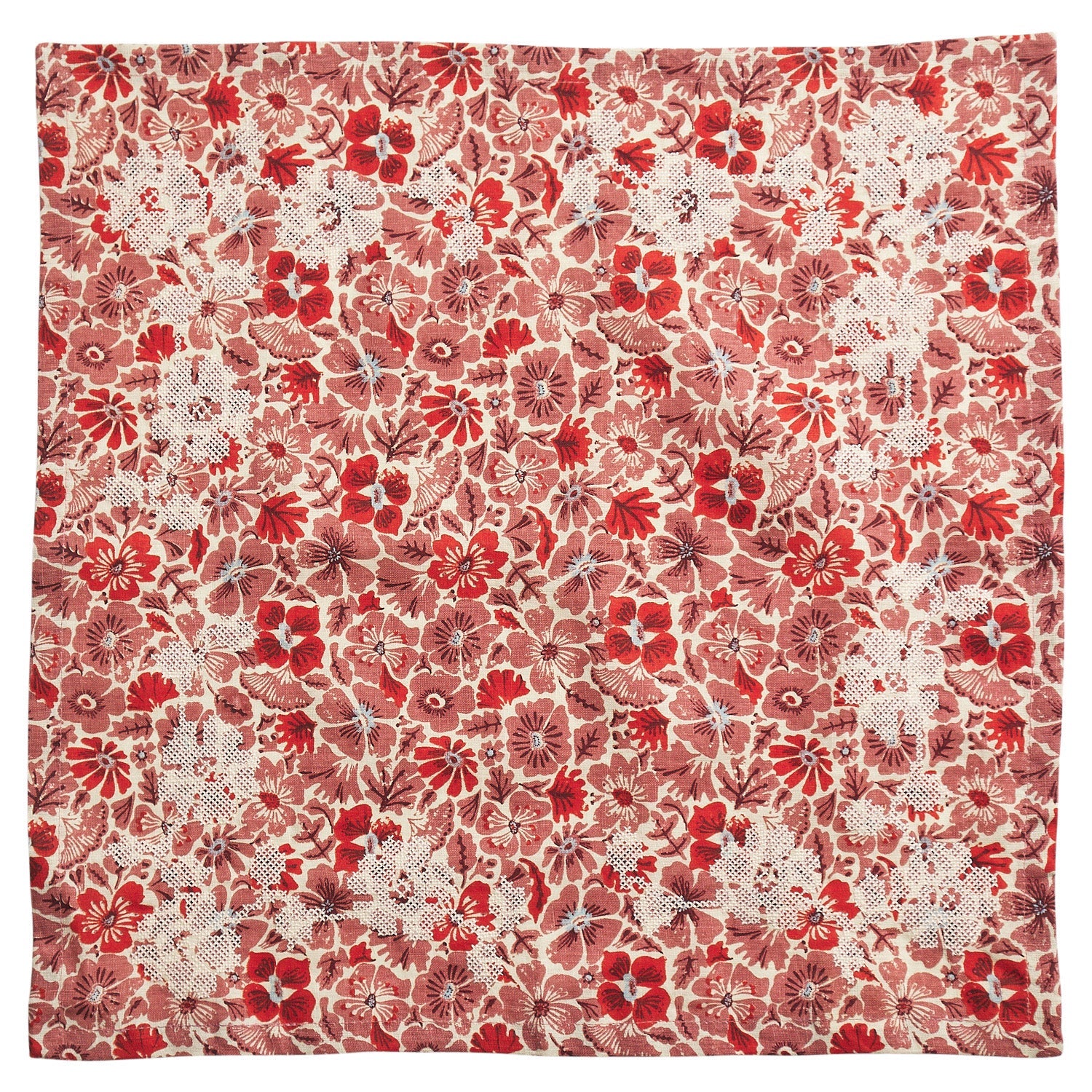 Magnolia Linen Napkin Set - Poppy