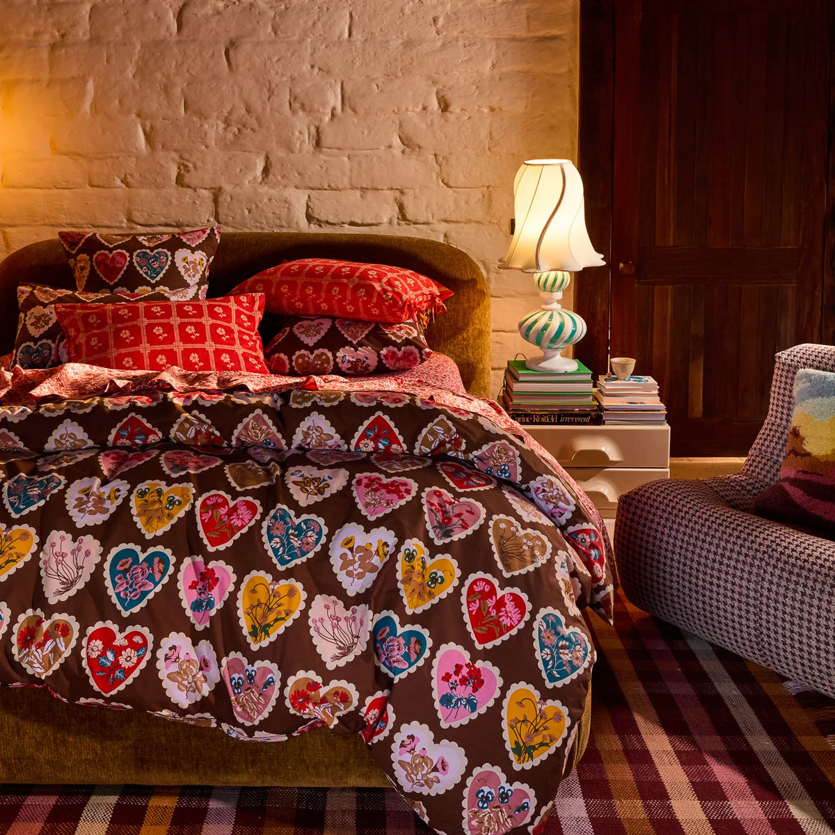 Loretta Cotton Pillowcase Set - Umber