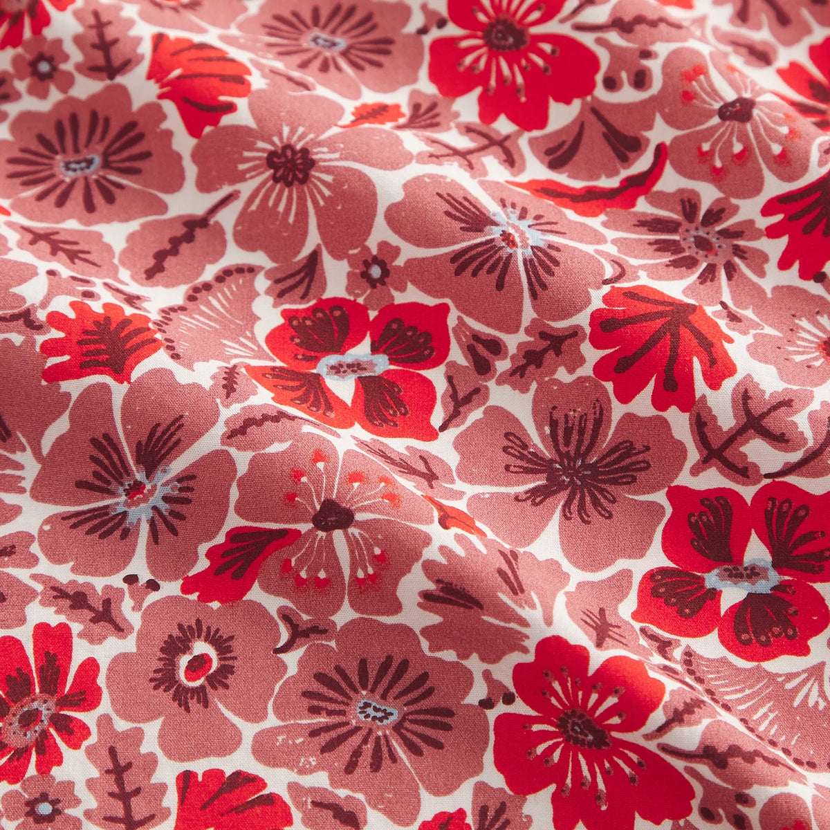 Magnolia Cotton Pillowcase Set - Poppy