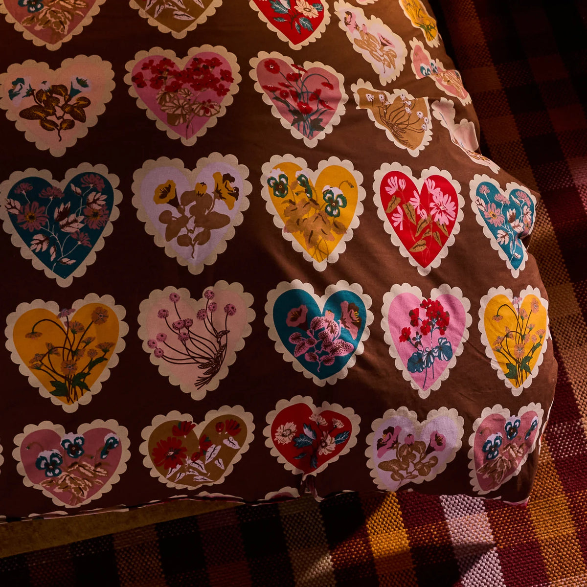 Loretta Cotton Quilt Cover - Umber