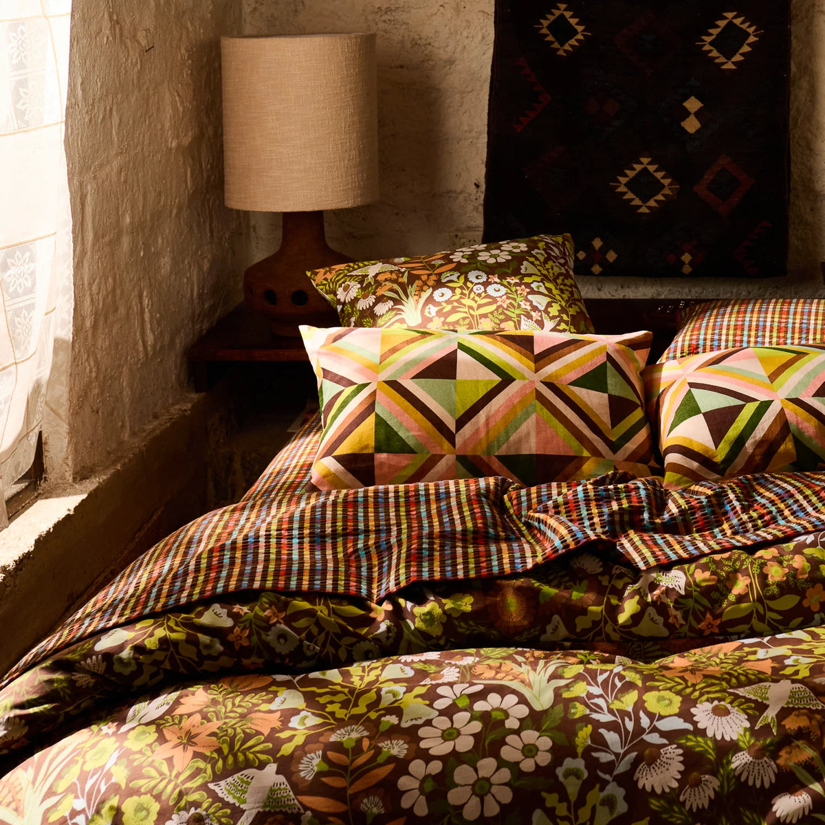 Sloane Cotton Quilt Cover - Umber