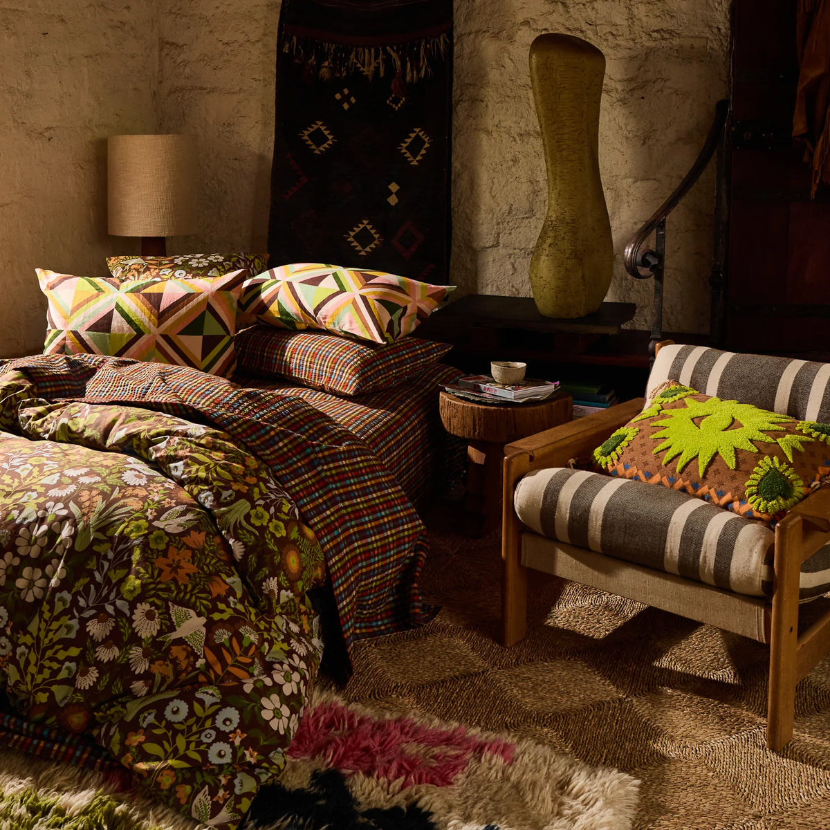 Sloane Cotton Quilt Cover - Umber