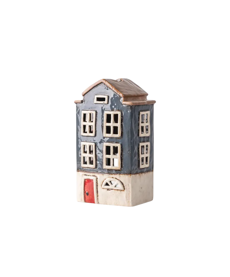 Alsace Tea Light House Nordic Navy
