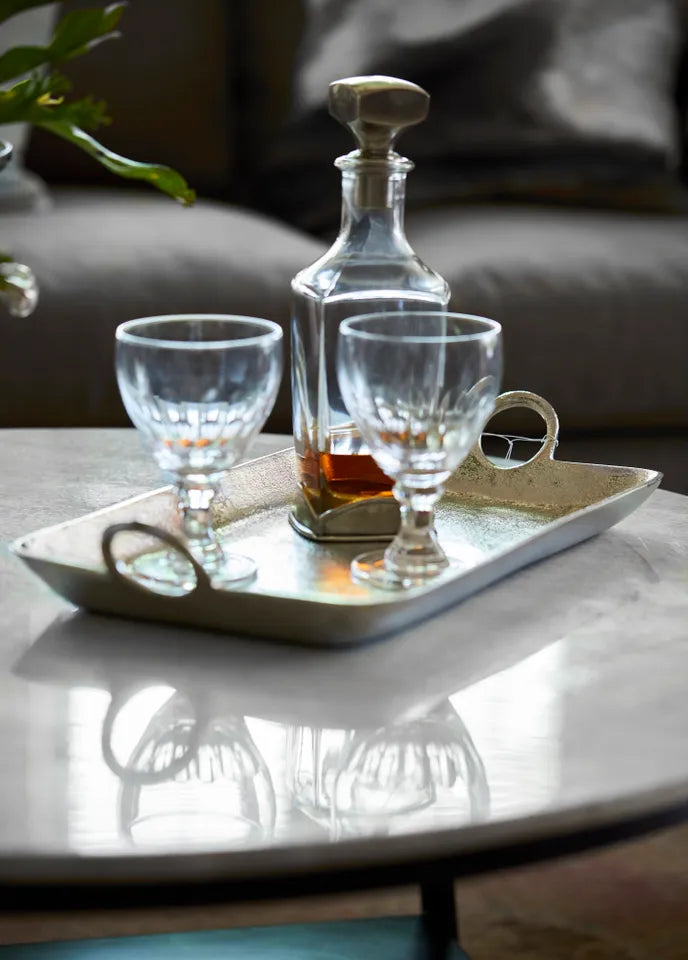 Square Glass Decanter Pewter Stopper
