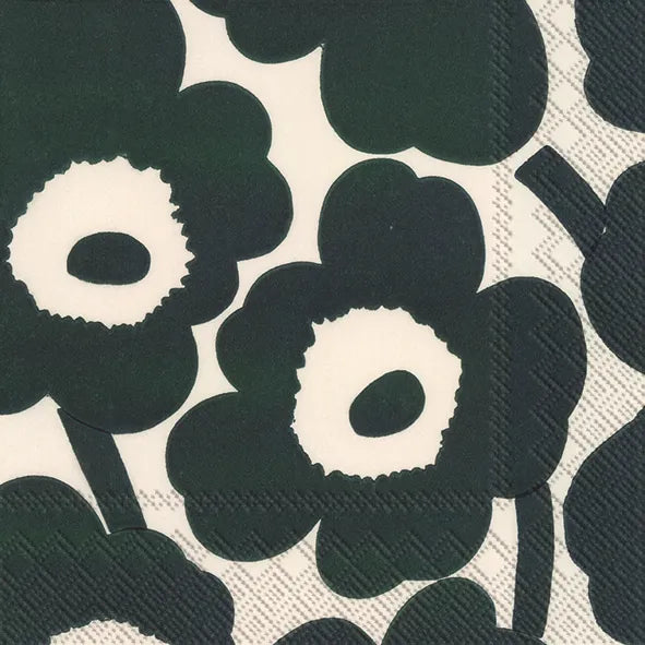 Luncheon Marimekko Unikko Cream Green Napkins 20pk