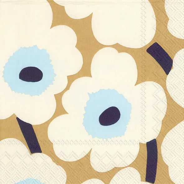 Luncheon Marimekko Unikko Cream Gold Napkins 20pk