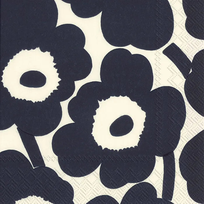Luncheon Marimekko Unikko Dark Blue Nature Napkins 20pk