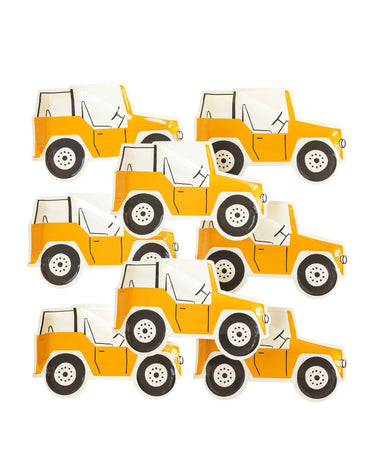 Safari Off-Road Vehicle Shaped Paper Plate