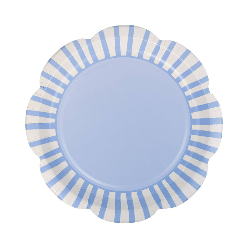 Blue Striped 9" Scallops