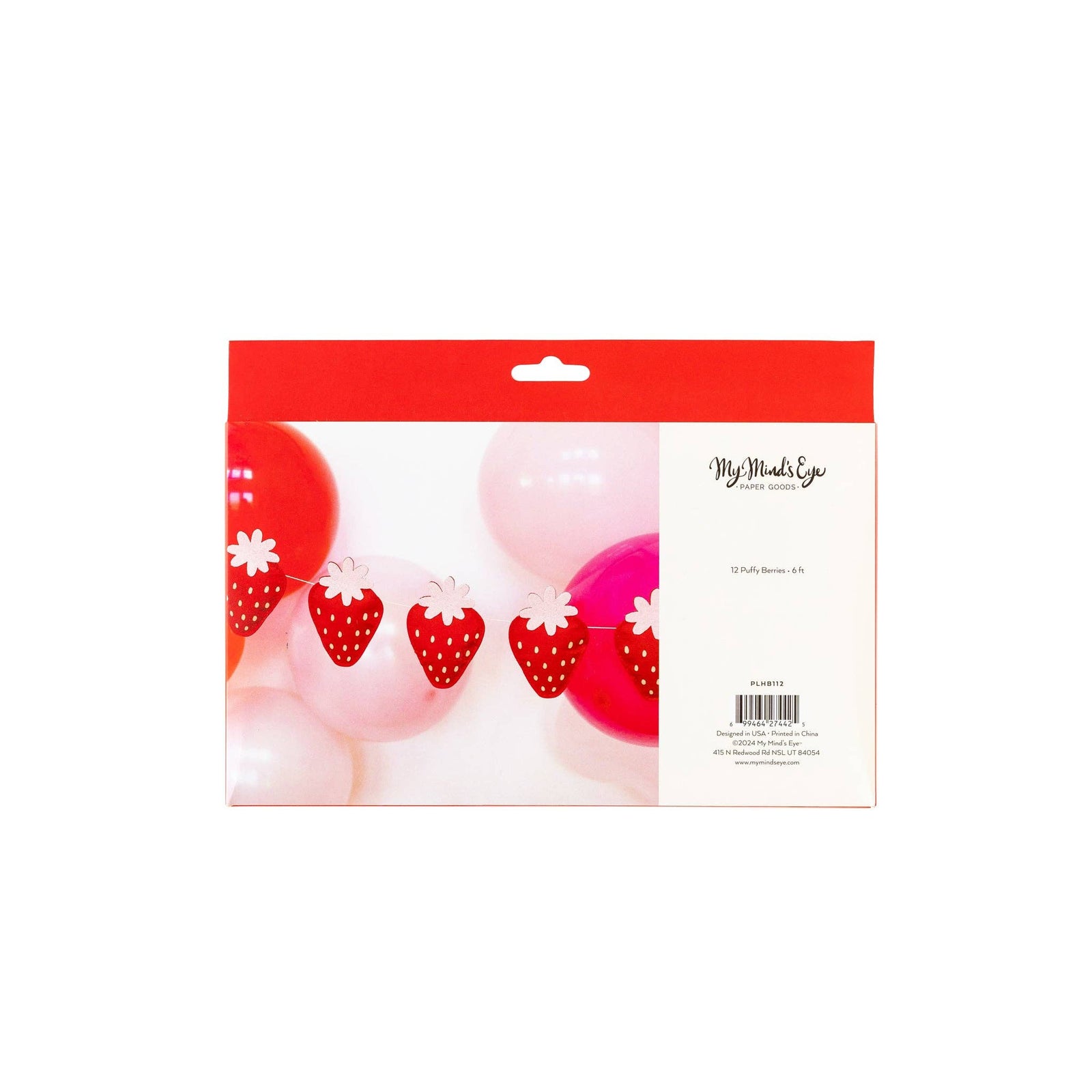 Puffy Felt Strawberry Banner