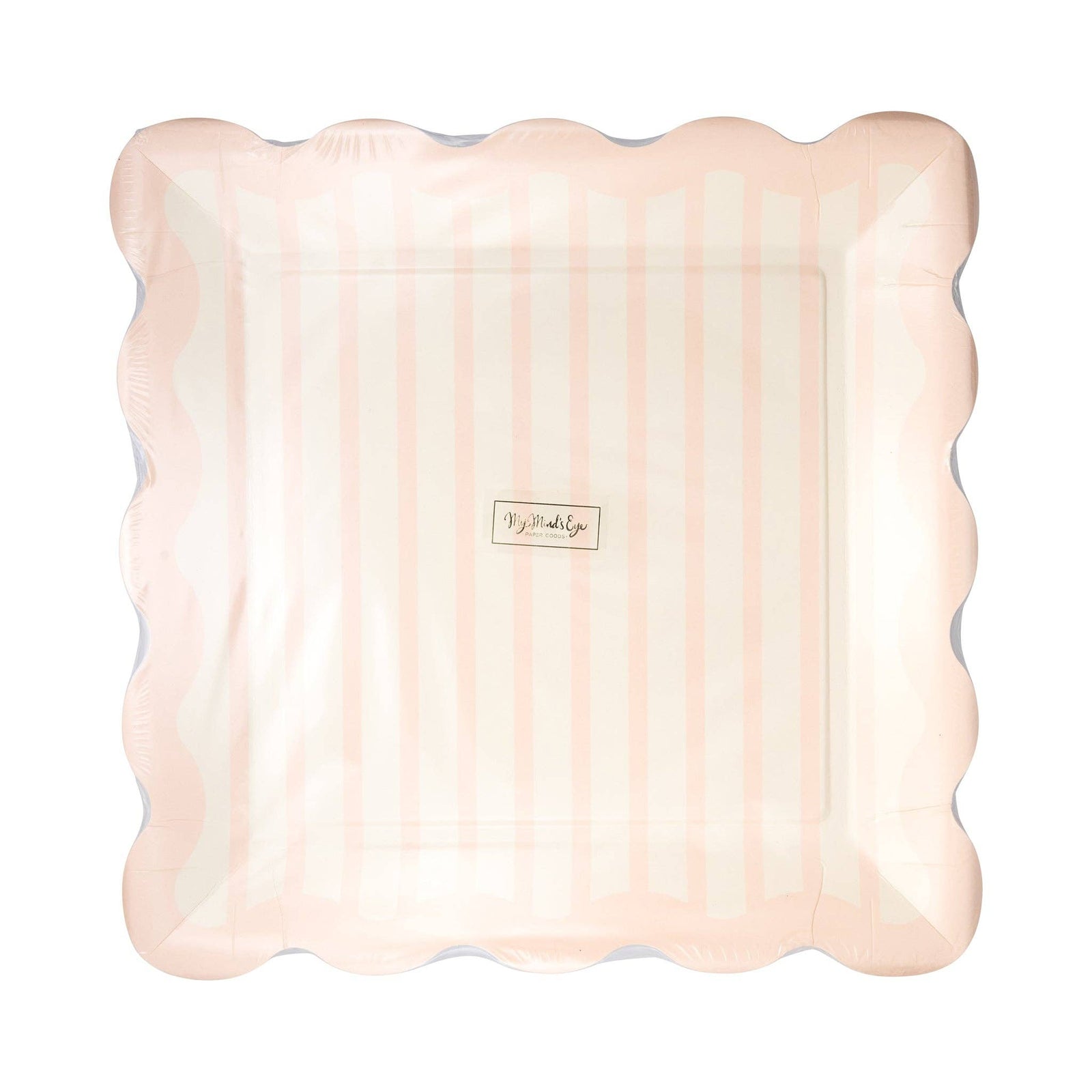 Pink Striped 10" Plate