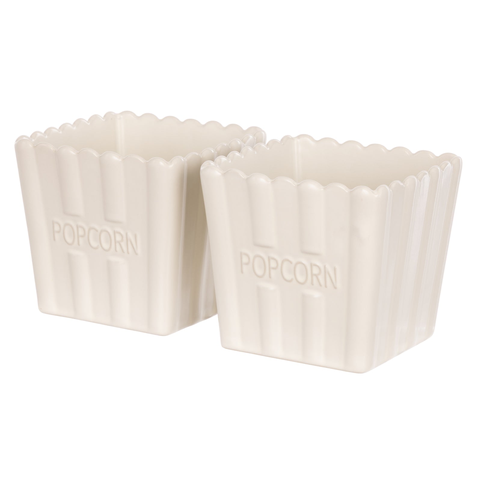 Peggy Small Stoneware Popcorn Bowls 2pcs Set