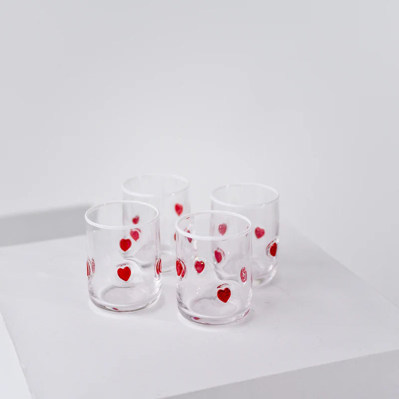 Heart Icon Glass – Set of 4