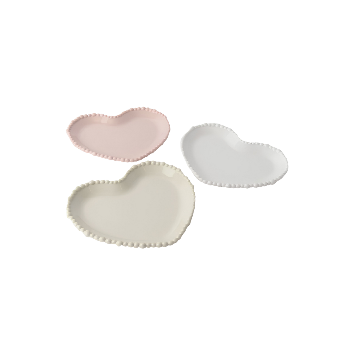 Melamine Pearl Heart Plate 20cm