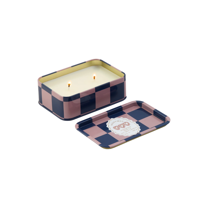 A Dopo Hearts Tin Candle - Rosewood Vanilla 184g