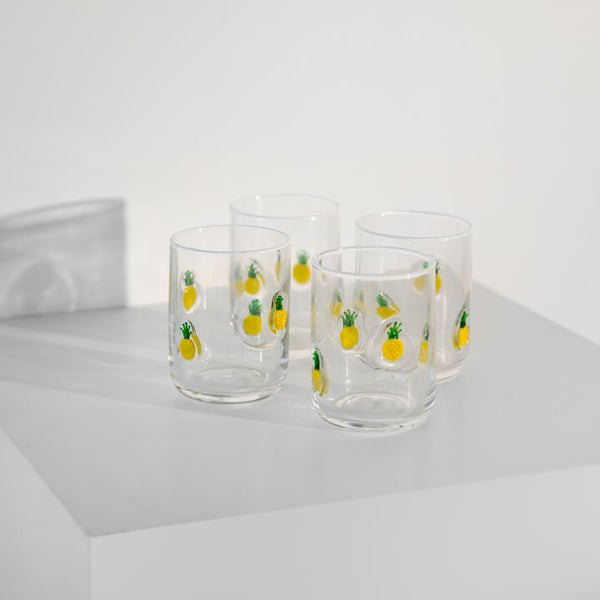 Pineapple Icon Glass – Set of 4