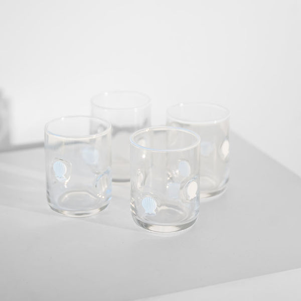 Clam Shell Icon Glass – Set of 4