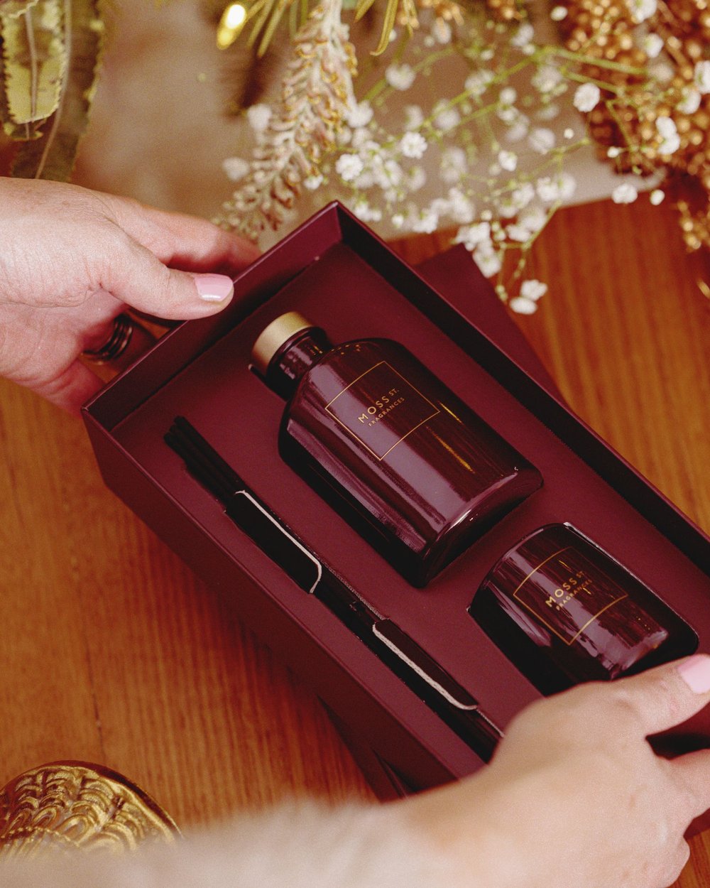 Gift Set - Mini Candle & Diffuser - Vintage Leather | Moss St.