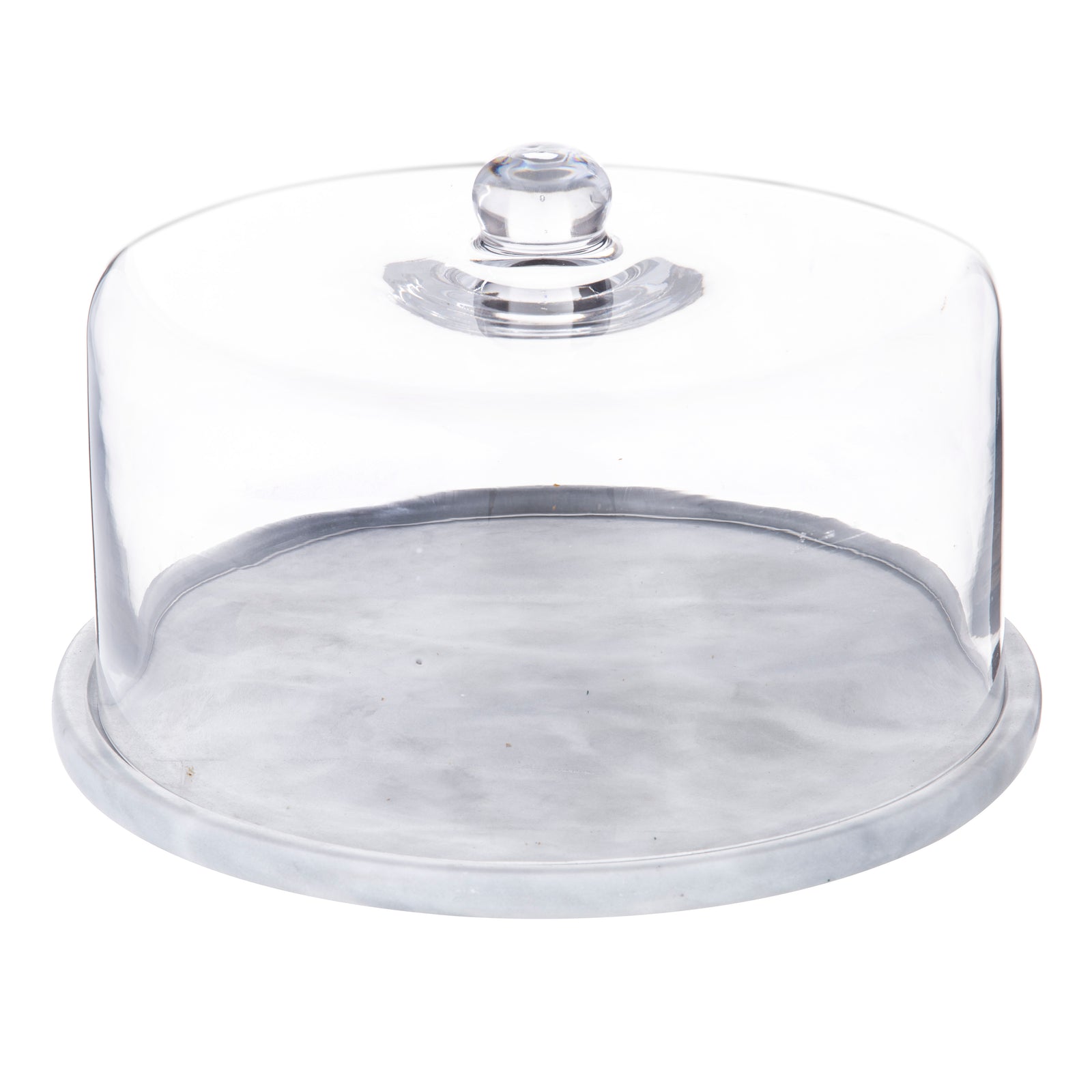 Davis & Waddell Nuvolo Marble Round Dome Grey/Clear